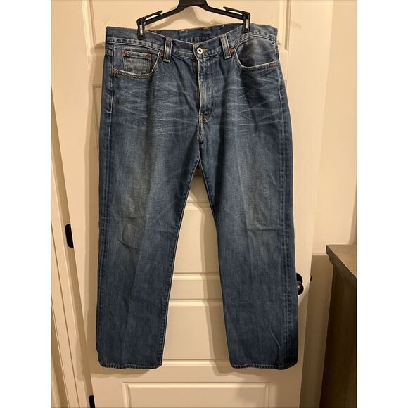 Lucky Brand Other - Lucky Brand Men Jeans 36/31 Blue Relaxed Straight‎ Leg Gene Montisano Dungarees